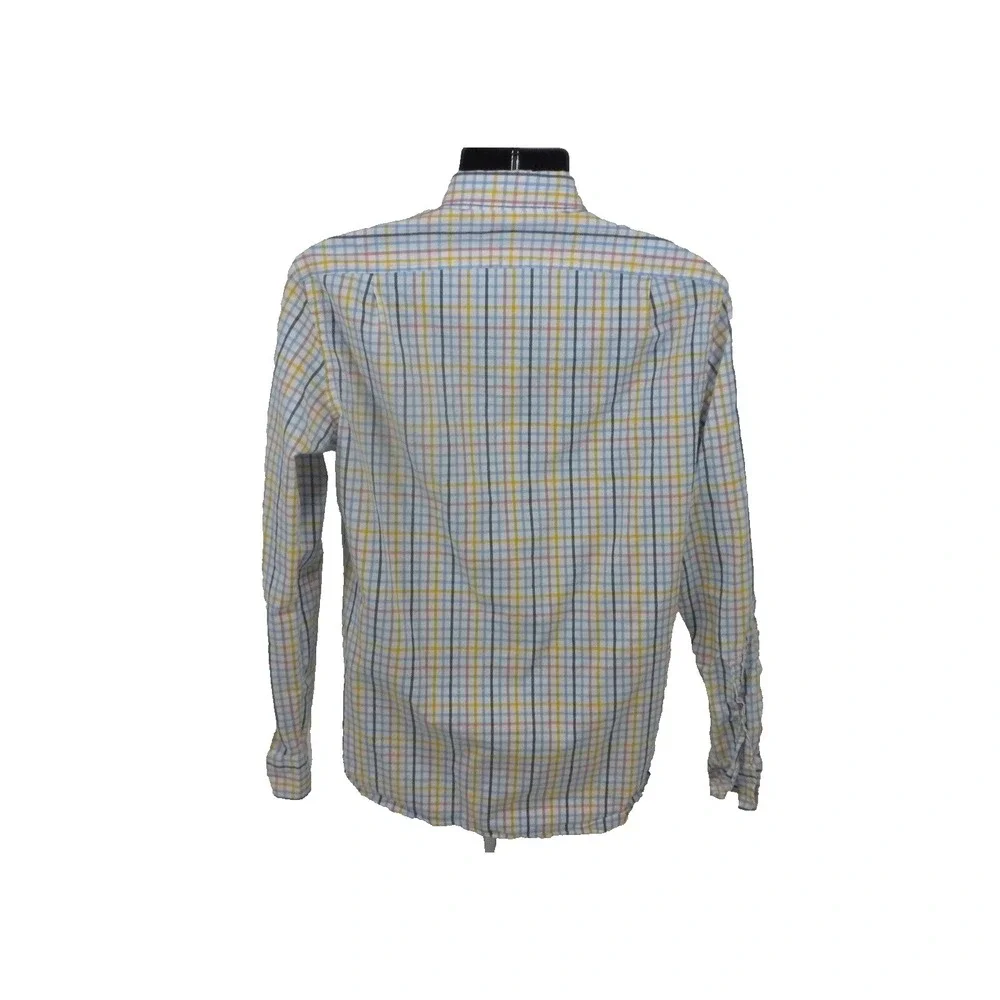 J Crew Shirt Mens M Flex Washed Slim Fit Graph Plaid Button Down Long Sleeve Ivy